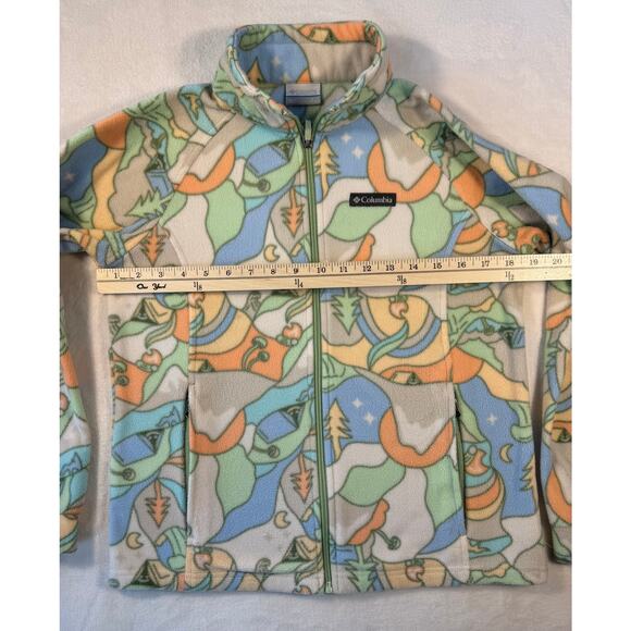 Columbia Girls Cream Ivory Fleece Jacket Benton Springs II Dark Stone Epicamp L - Picture 9 of 10